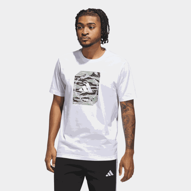 Camo Shape Graphic T-Shirt, t-shirt, herr - Fritids-T-Shirt