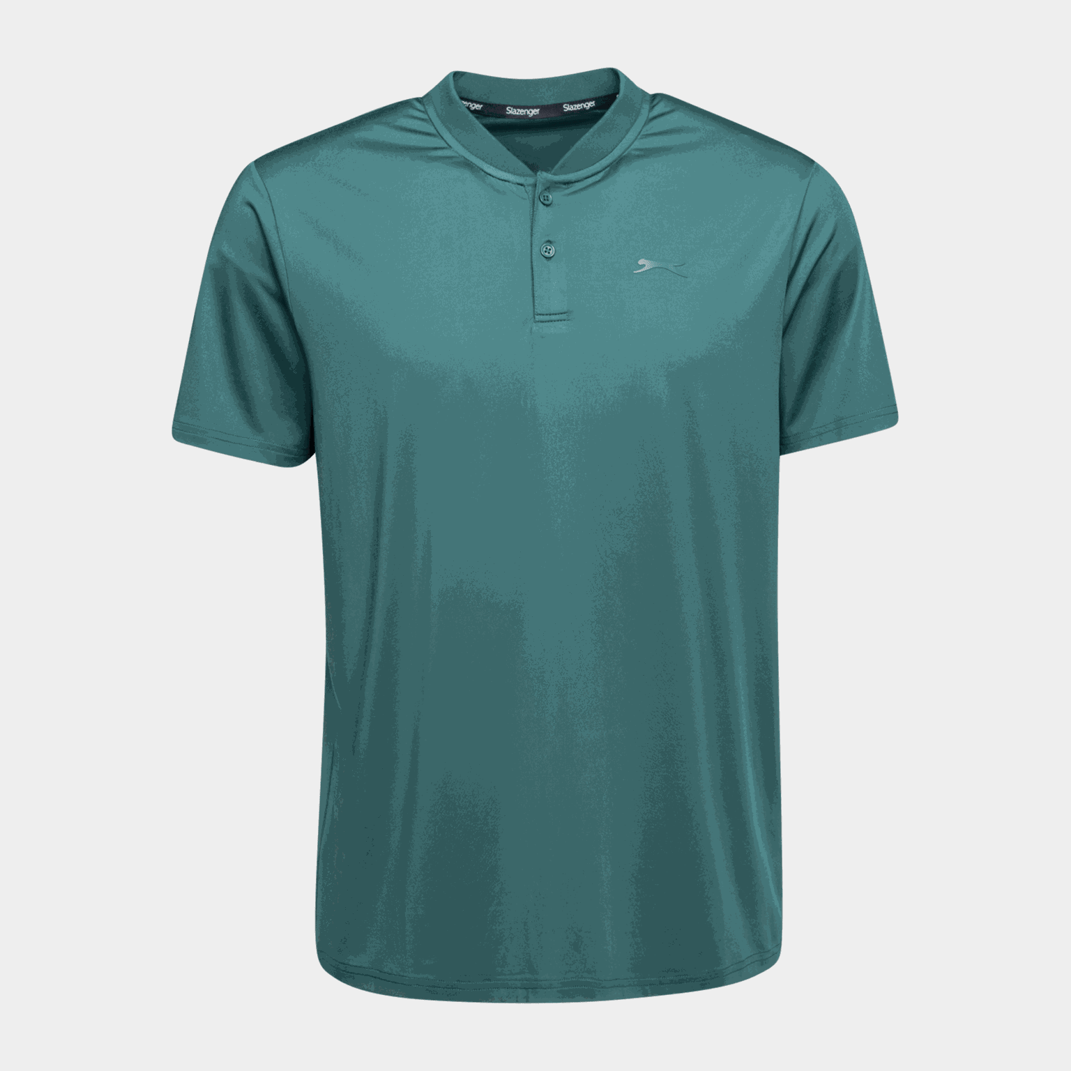 Collarless Polo Shirt Mens, pikétröja, herr - full image 3