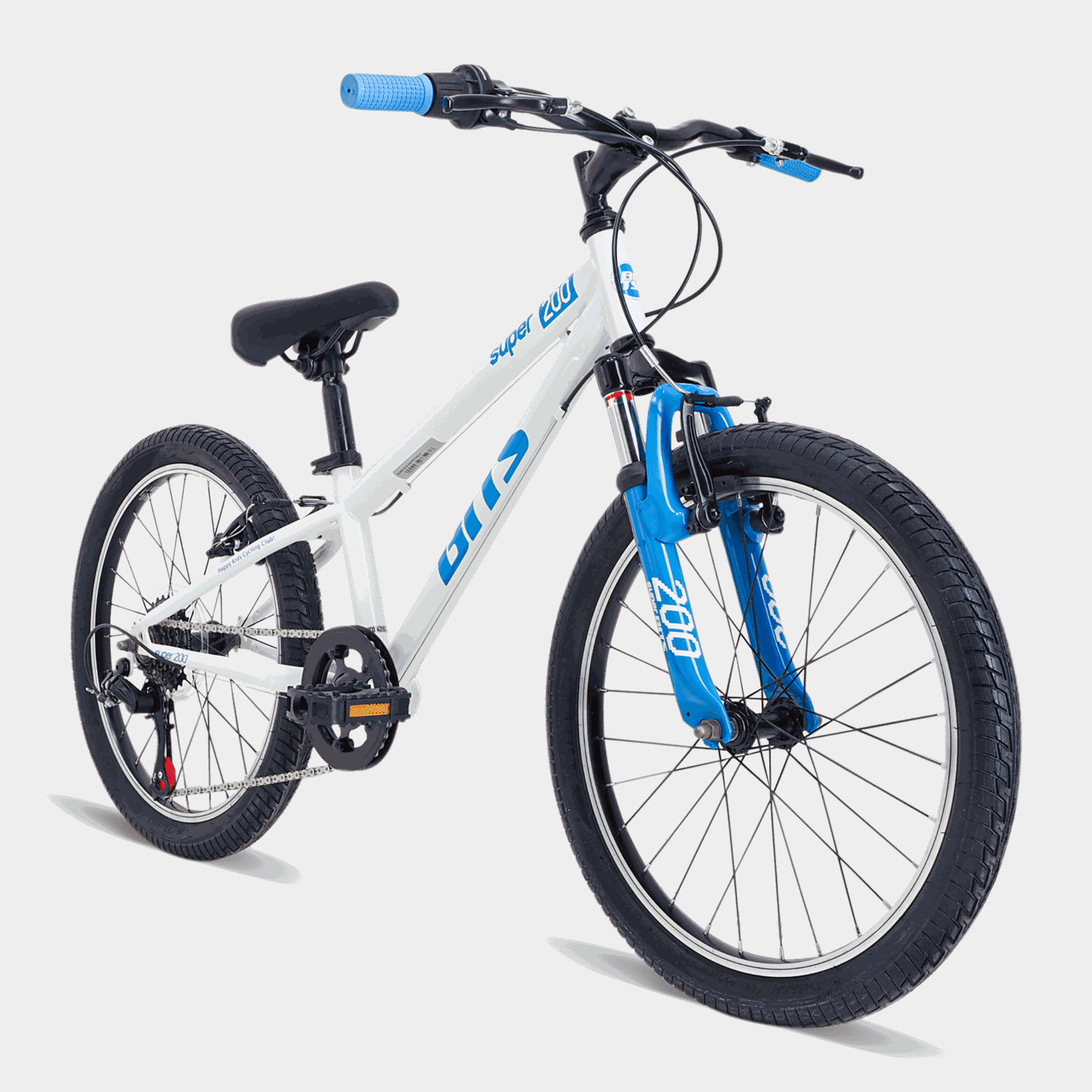 Super 200 EU WHITE/CYAN 25, barncykel, 5–8 år - full image 2