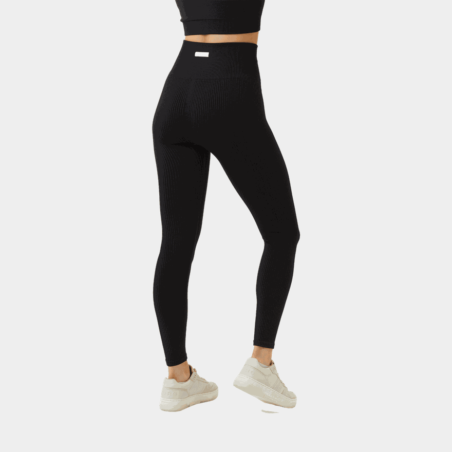 Studio Seamless Rib Tights, träningstights, dam - full image 4