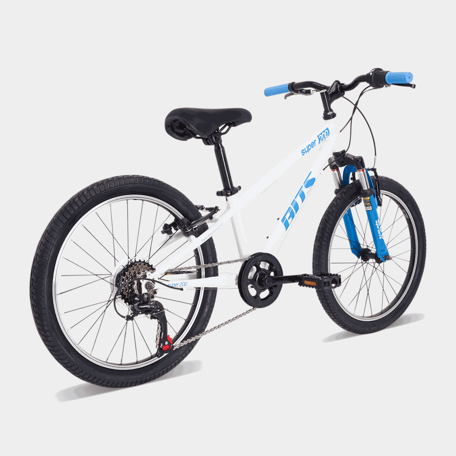 Super 200 EU WHITE/CYAN 25, barncykel, 5–8 år - full image 3