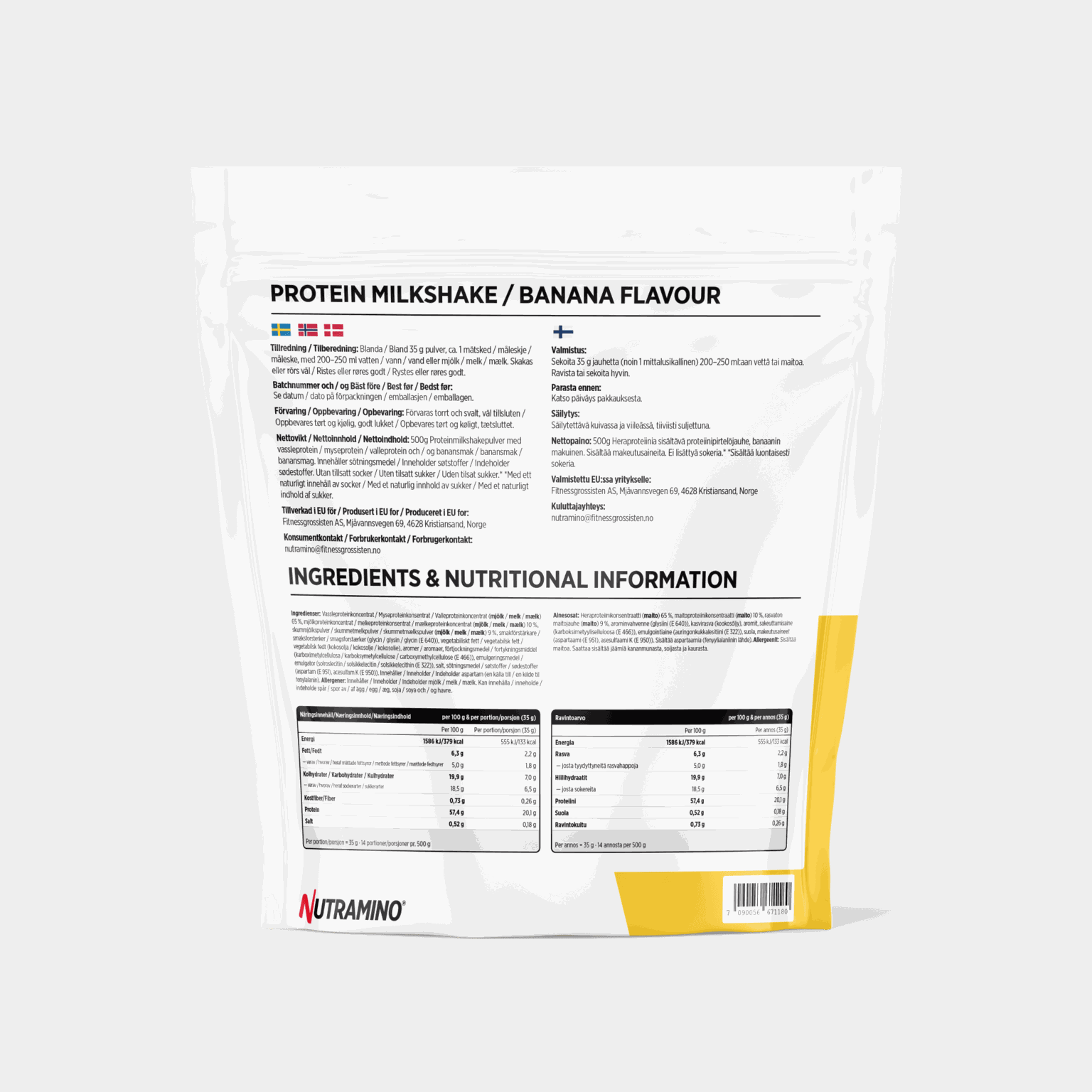 Nutrami Protein 500g, proteinmilkshake - full image 2