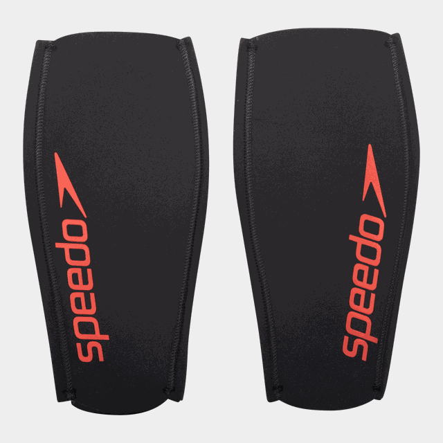FASTSKIN SWIMRUN CALF GUARDS BLACK/RED S, kompressionsstrumpor, unisex - Tillbehör Simning