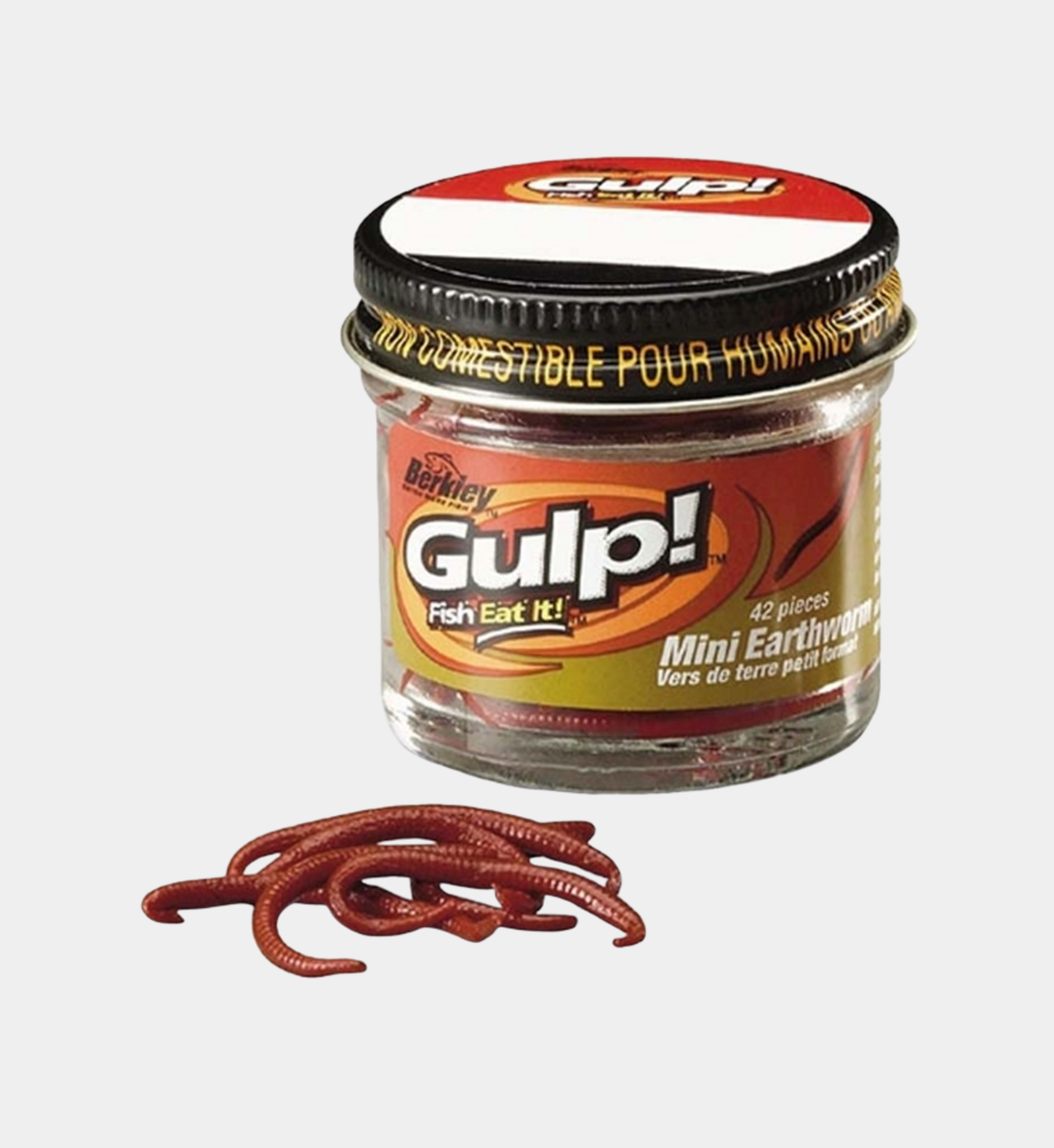 FW GULP! Mini Daggmask 4, 5 cm brun, i glasburk - Baits