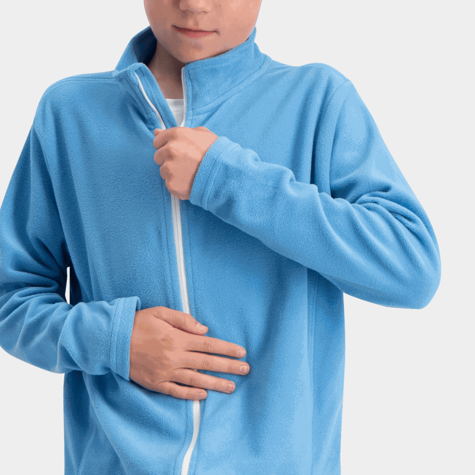 Basic Full Zip Fleece, fleecejacka barn - full image 3