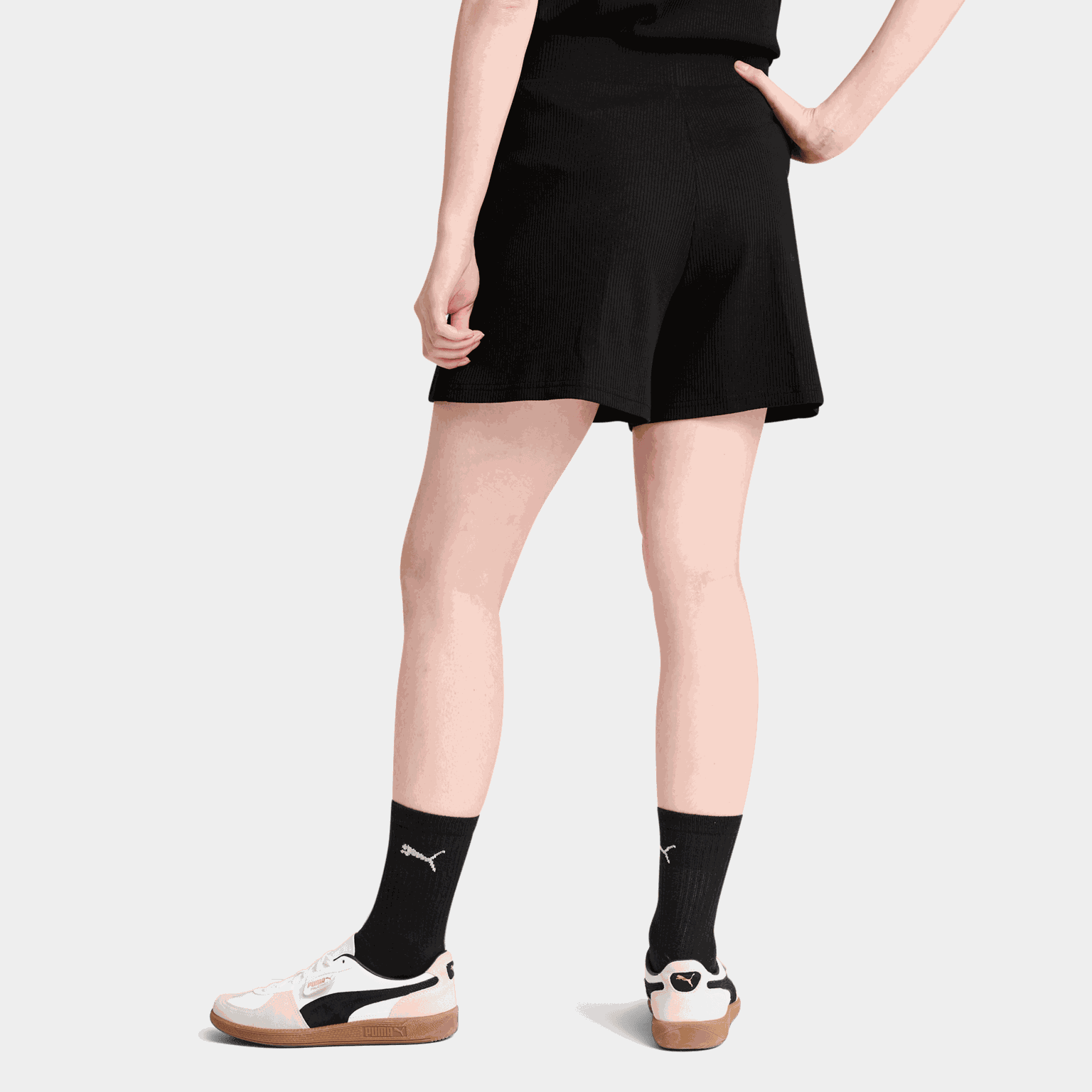 ESS ELEVATED High-Rise Rib Shorts 5", shorts, dam - full image 2