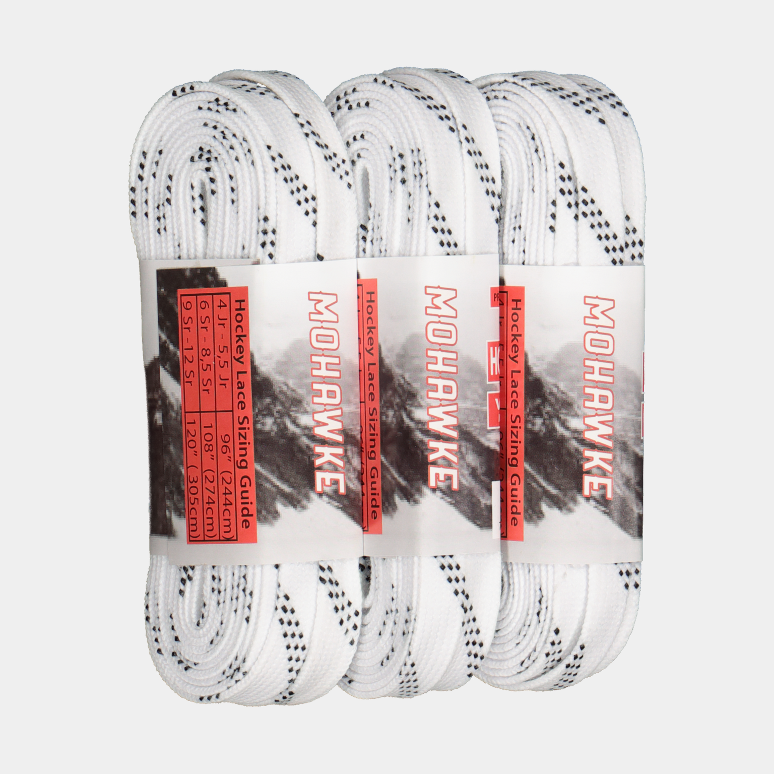 Hockey Laces White, Waxed 3 Pack 25/26, waxed 3 pack - full image 1