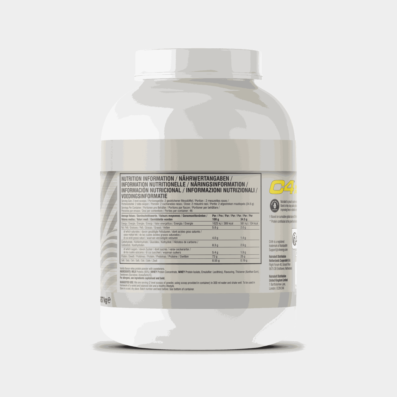 C4 Protein Vanilla Bean, proteinpulver - full image 2