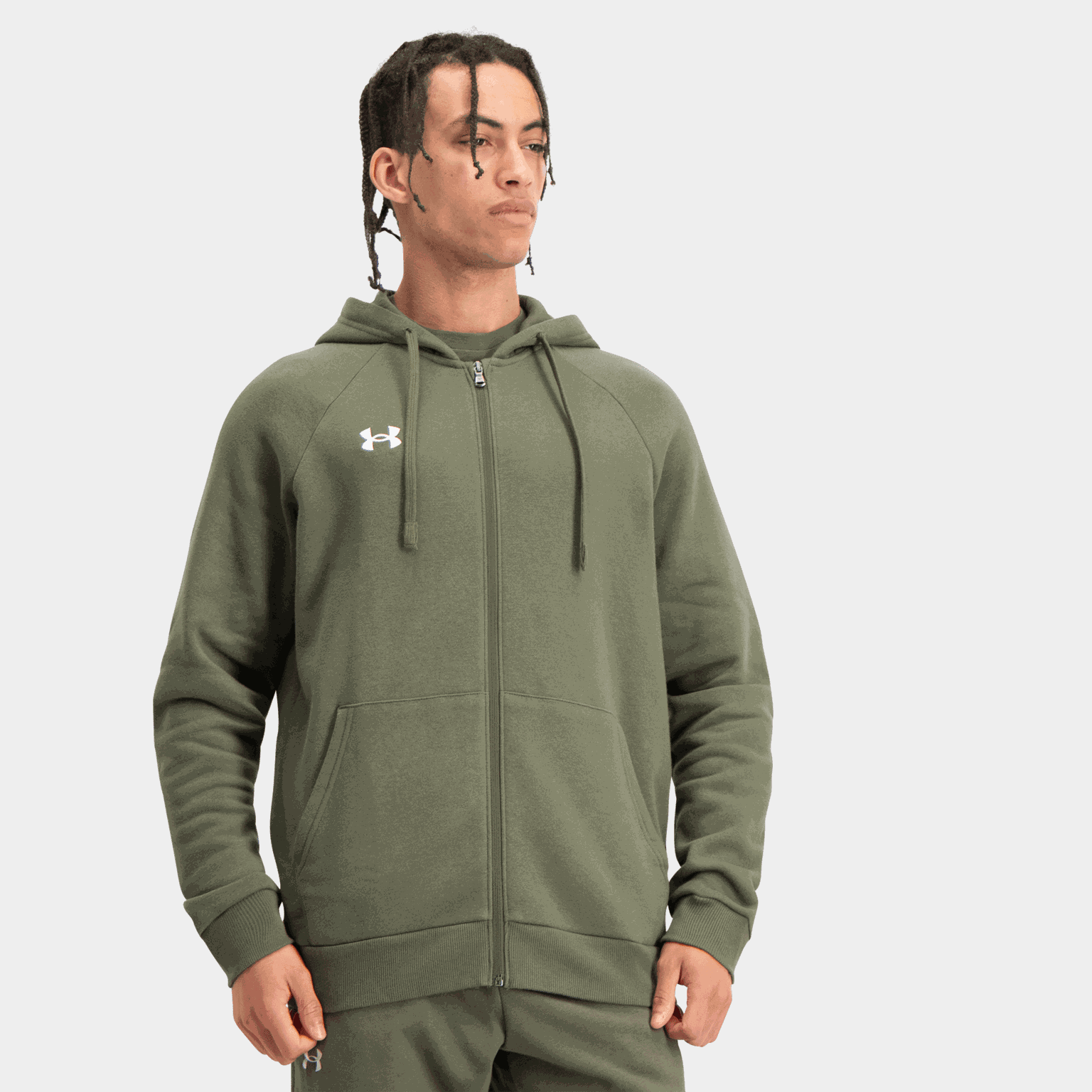 Rival Fleece Full Zip Hoodie, huvjacka, herr - full image 1