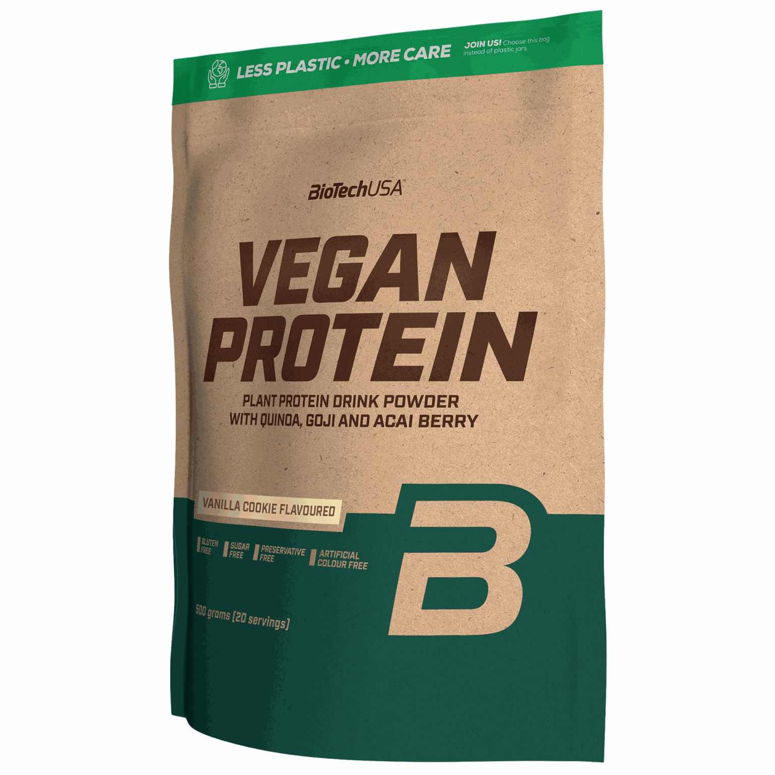 Vegan Protein Vanilla Cookie 500g, proteinpulver - full image 1