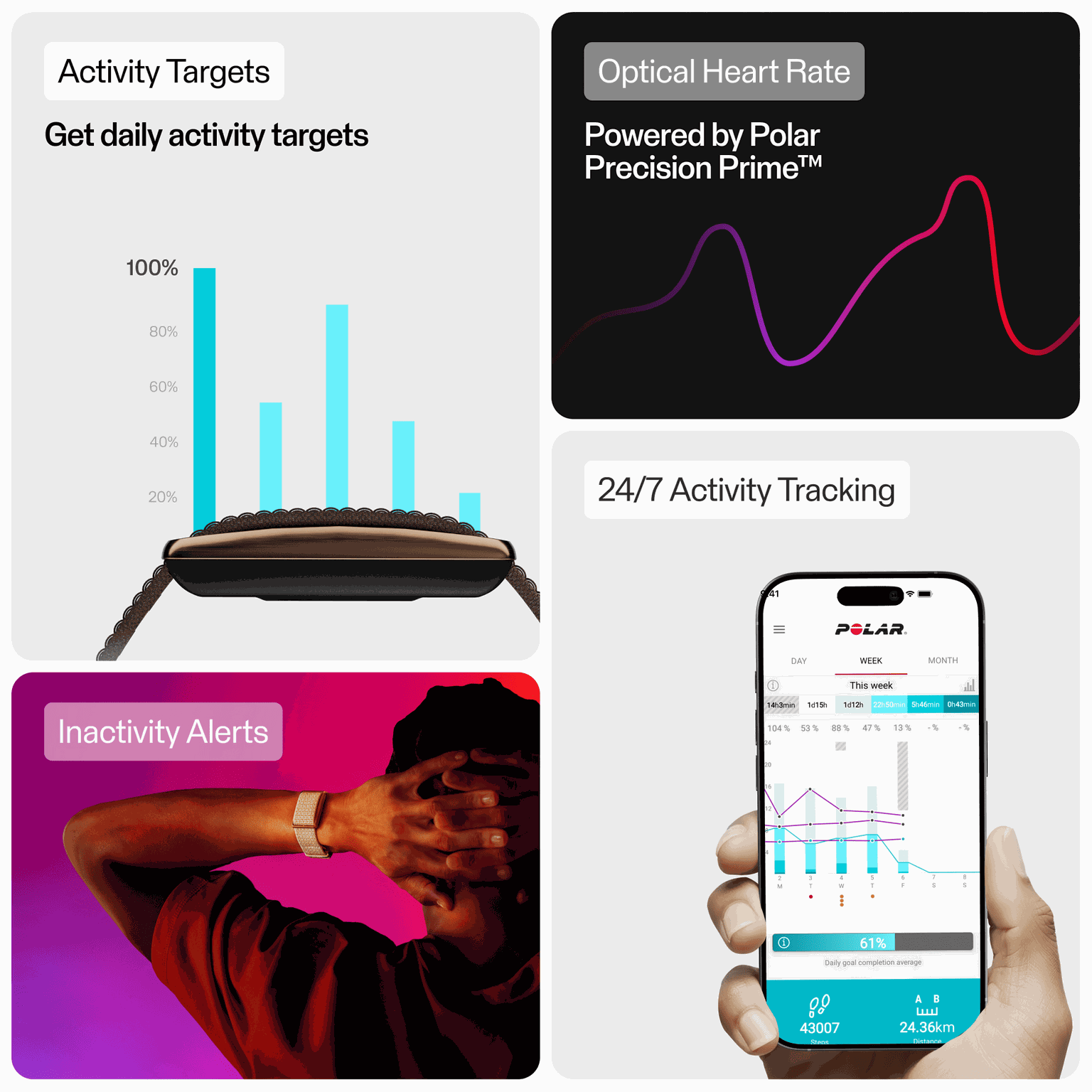 LOOP GLD/SAND S-L, Loop Activity Tracker S-L, aktivitetsmätare, hälsoarmband, unisex - full image 4