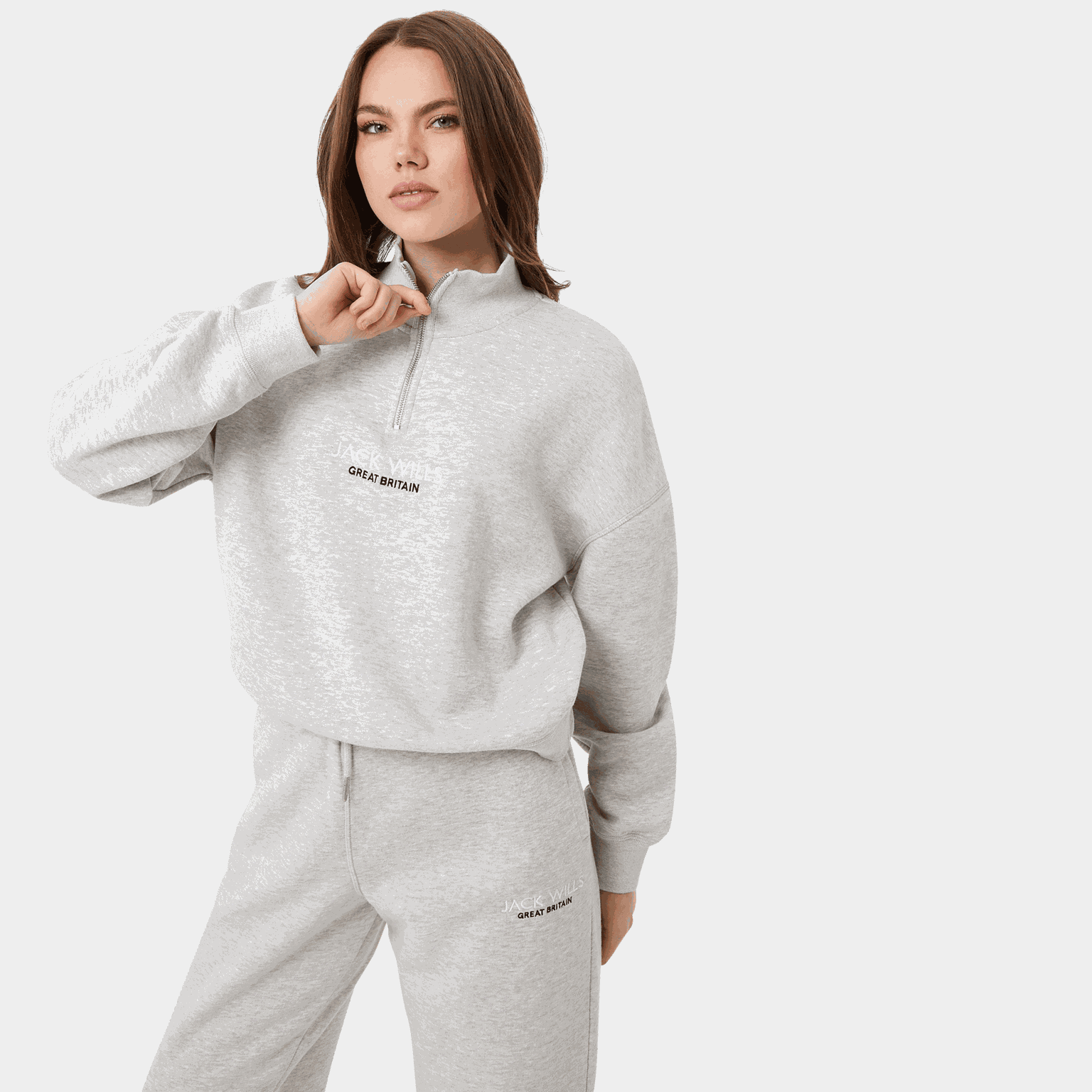 Honeylane Sweatshirt, tröja med halvlång dragkedja, dam - full image 1