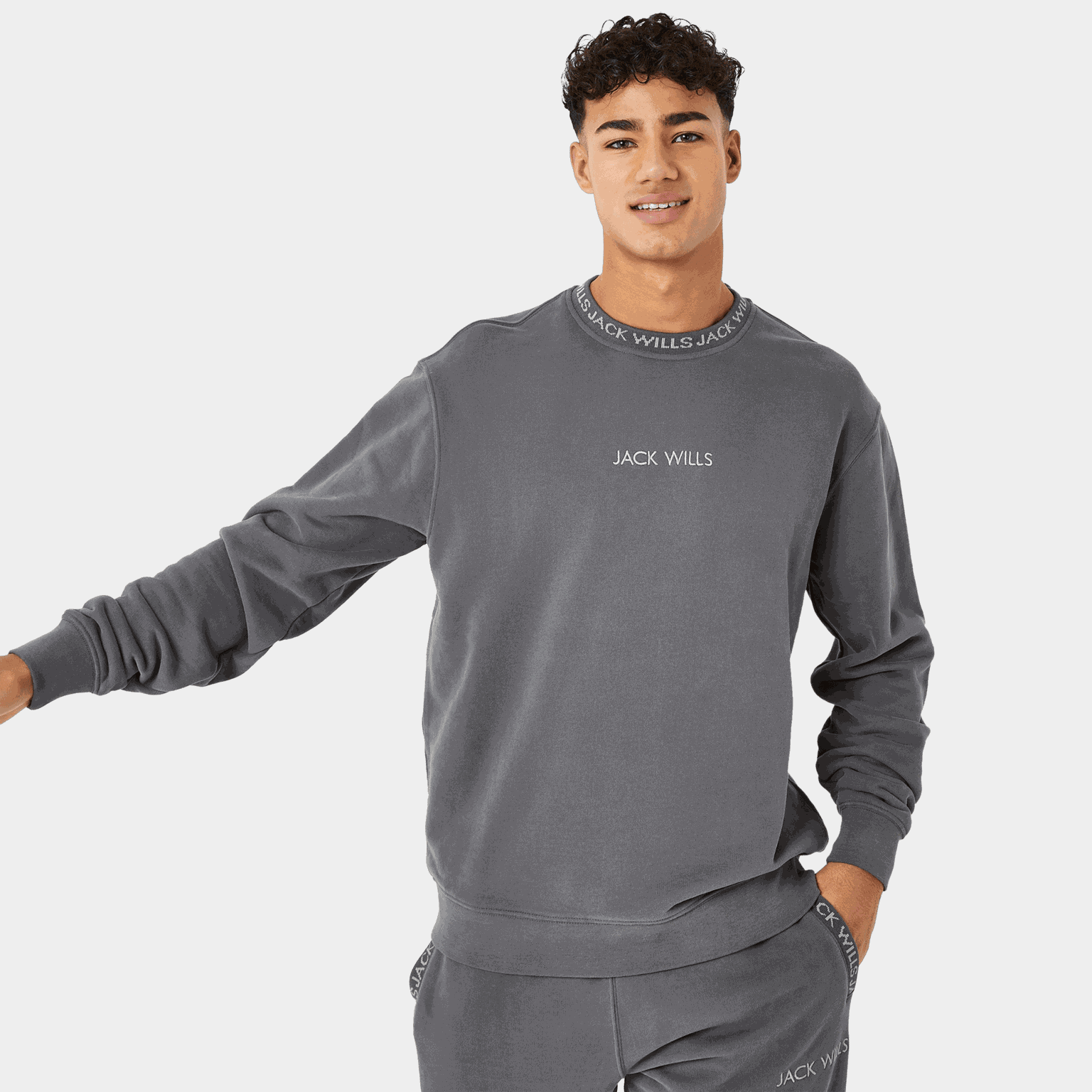 Jacquard Crew, crewneck, tröja, herr - full image 1