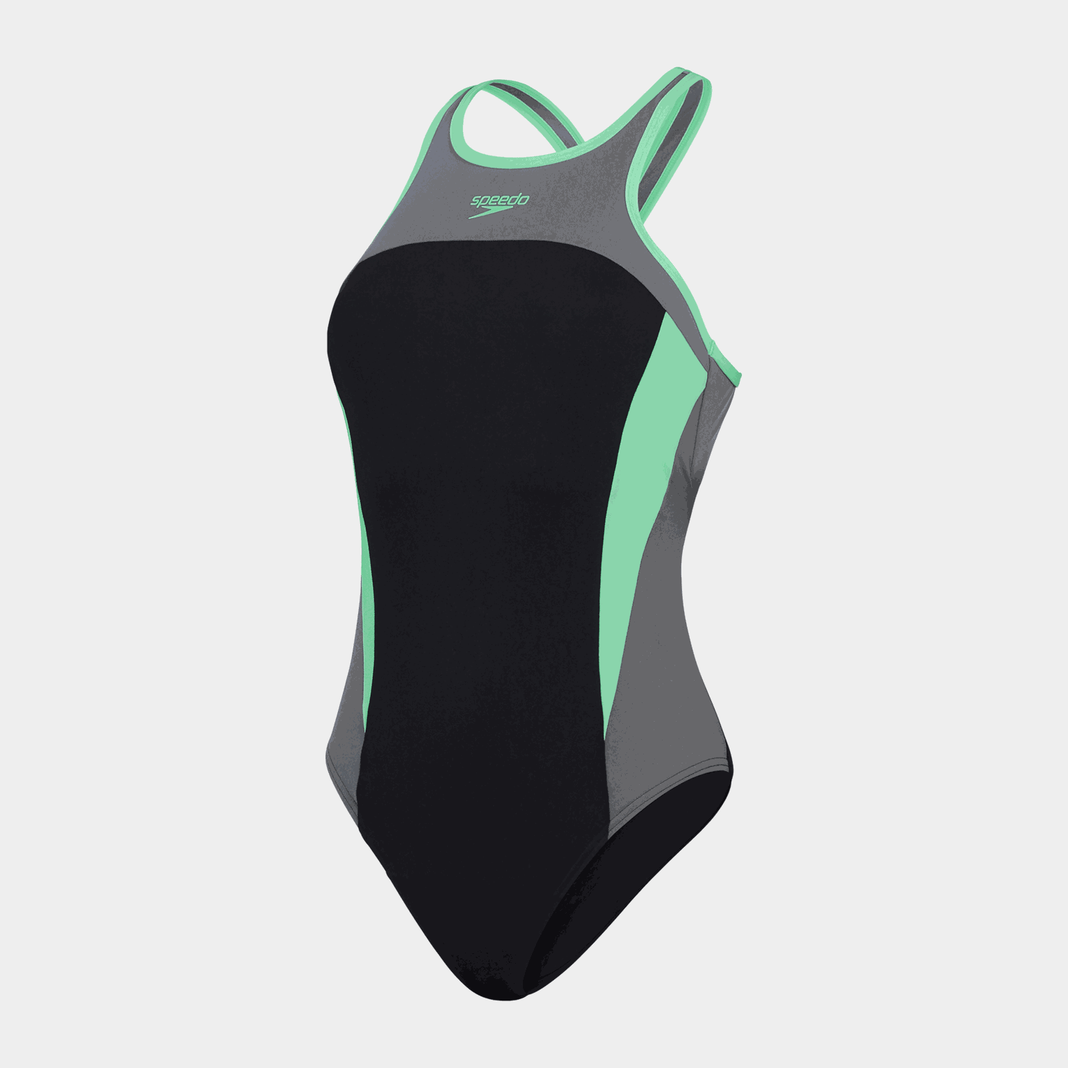 Womens High Neck Splice Cross back Swimsuit - full image 1