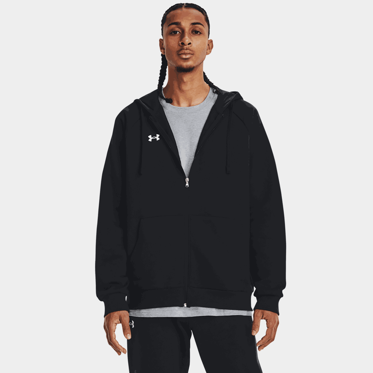 Rival Fleece Full Zip Hoodie, huvjacka, herr - full image 1