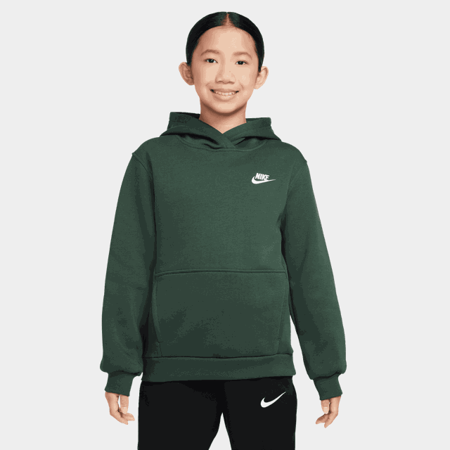 Sportswear Club Fleece Big Kid, huvtröja, barn - Fritidströjor