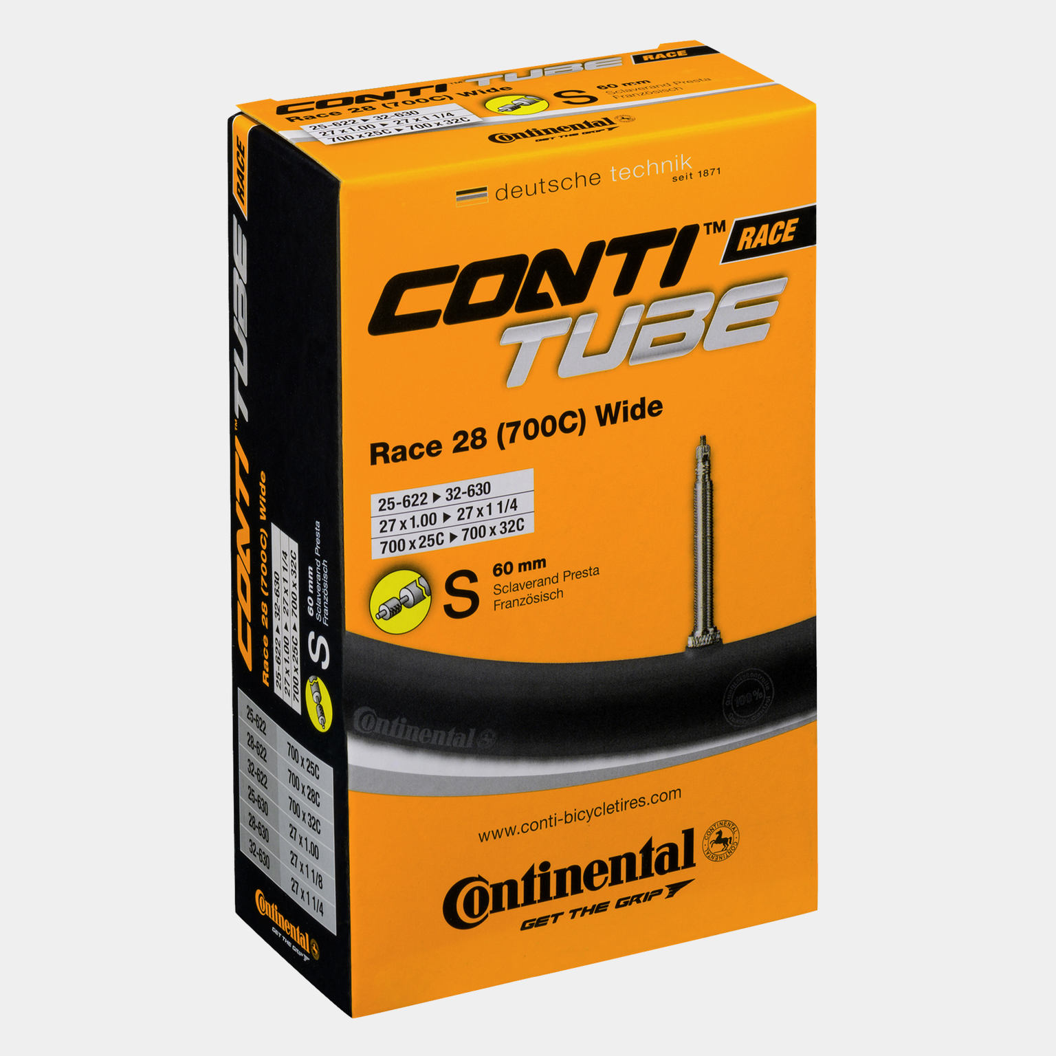Tube Conti Race Wide 622-25/32 60mm, cykelslang - full image 1