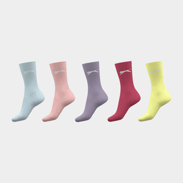 Slaz 5PK Crew Sock, strumpor, junior - Bomullsstrumpor