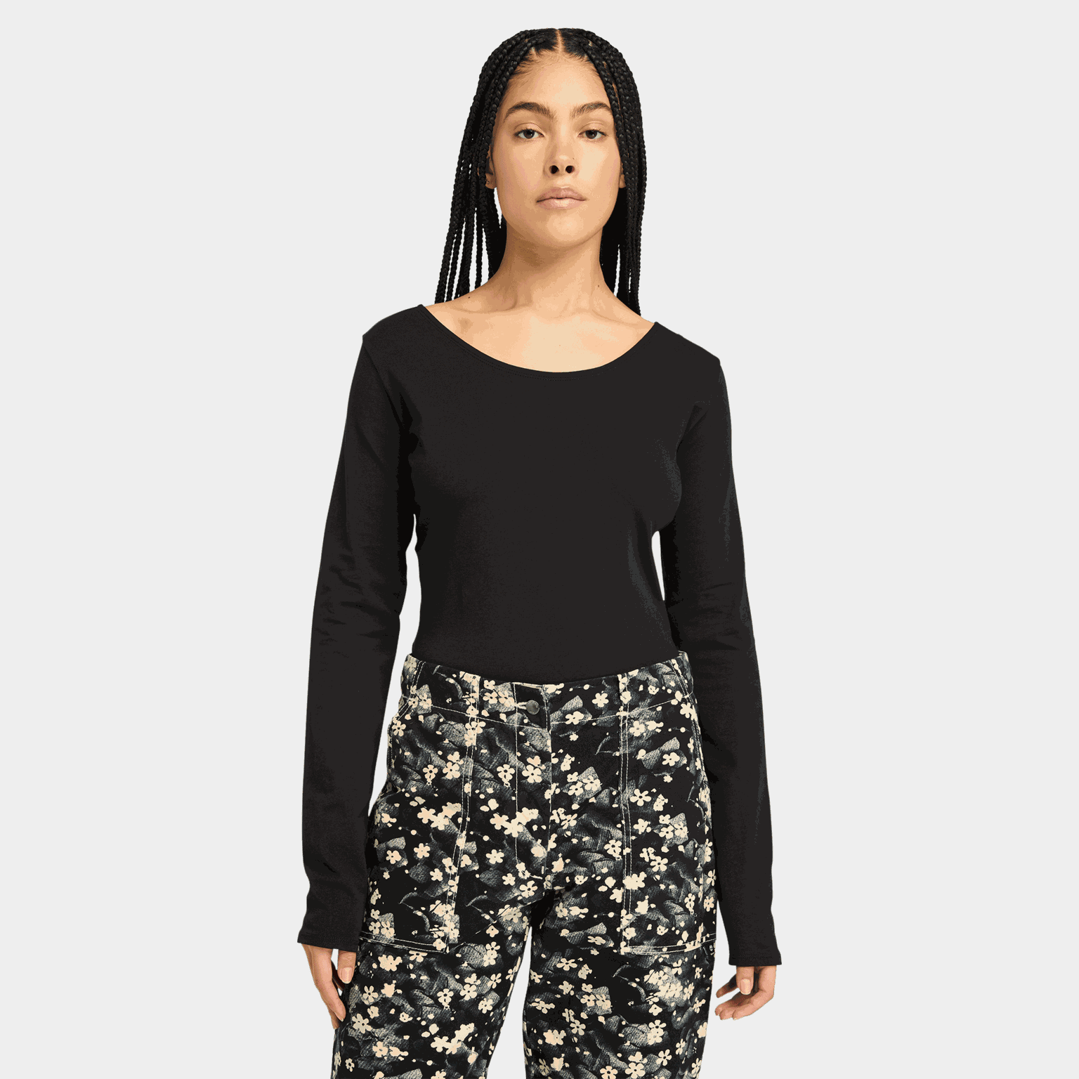 Ls Slim Fit Tee, t-shirt, dam - full image 2