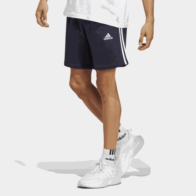 3S Flc Short, Essentials 3 Stripe Fleece Shorts, herr - Fritidsshorts
