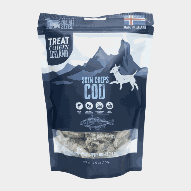 Skin chips Cod 70 gr, hundgodis - Hundgodis & Snacks