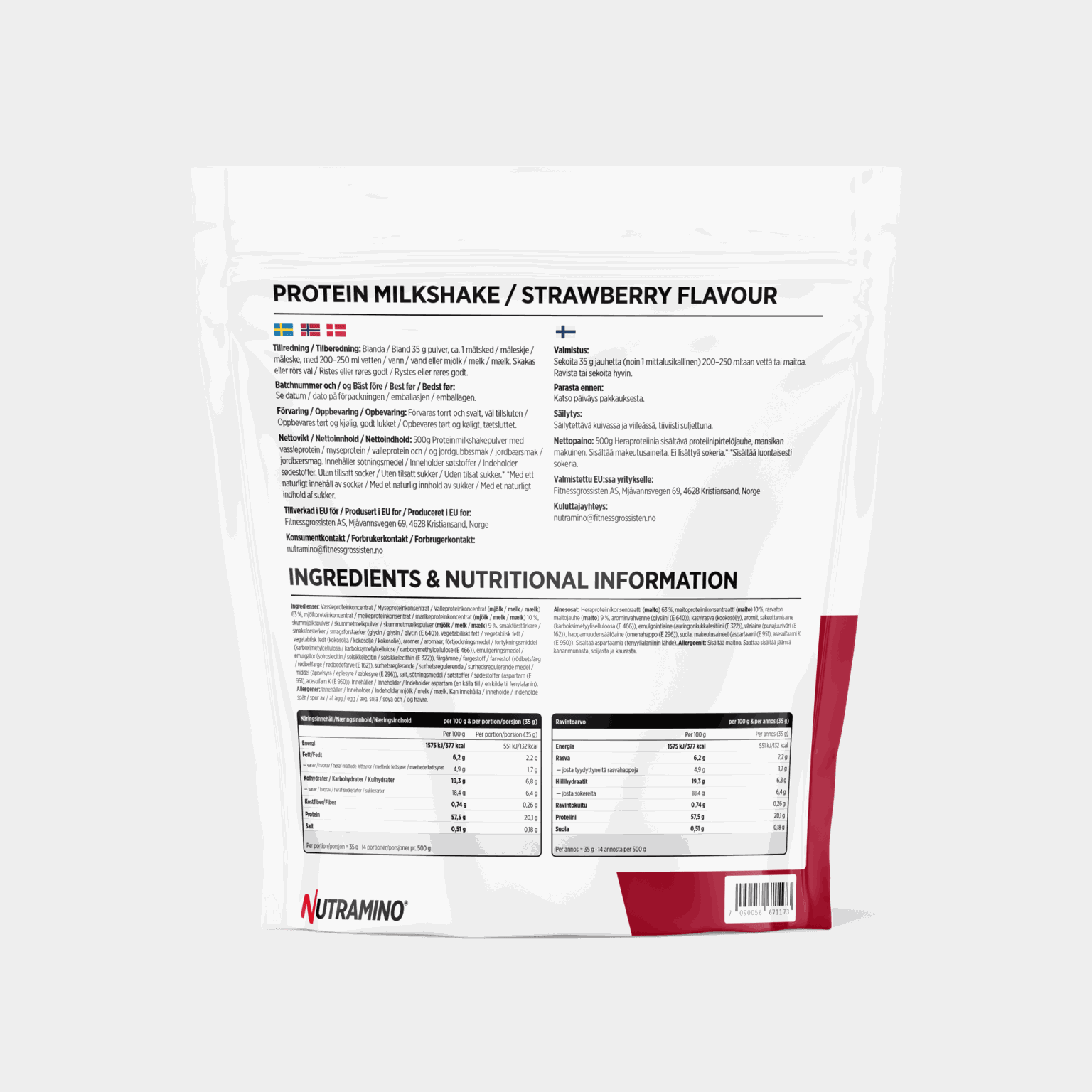 Nutrami Protein 500g, proteinmilkshake - full image 2