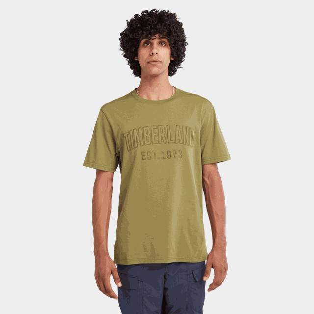 Washed Embroided Logo T, t-shirt, herr - Fritids-T-Shirt