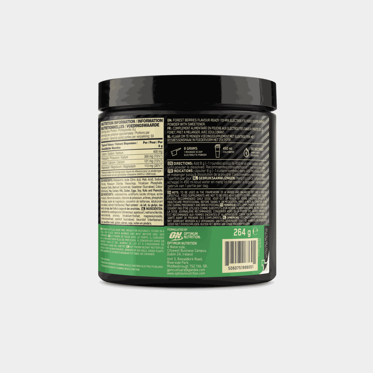 Electrolyte Powder 264g Forrest Berries, elektrolytpulver - full image 2