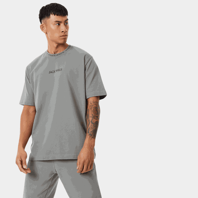 Jacquard Tee, t-shirt, herr - Fritids-T-Shirt
