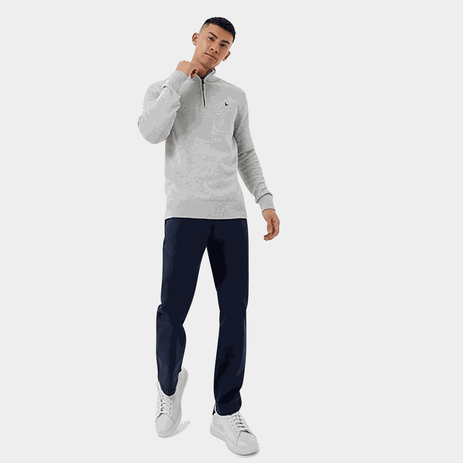 Funnel Neck Half Zip Jumper, tröja, herr - full image 4