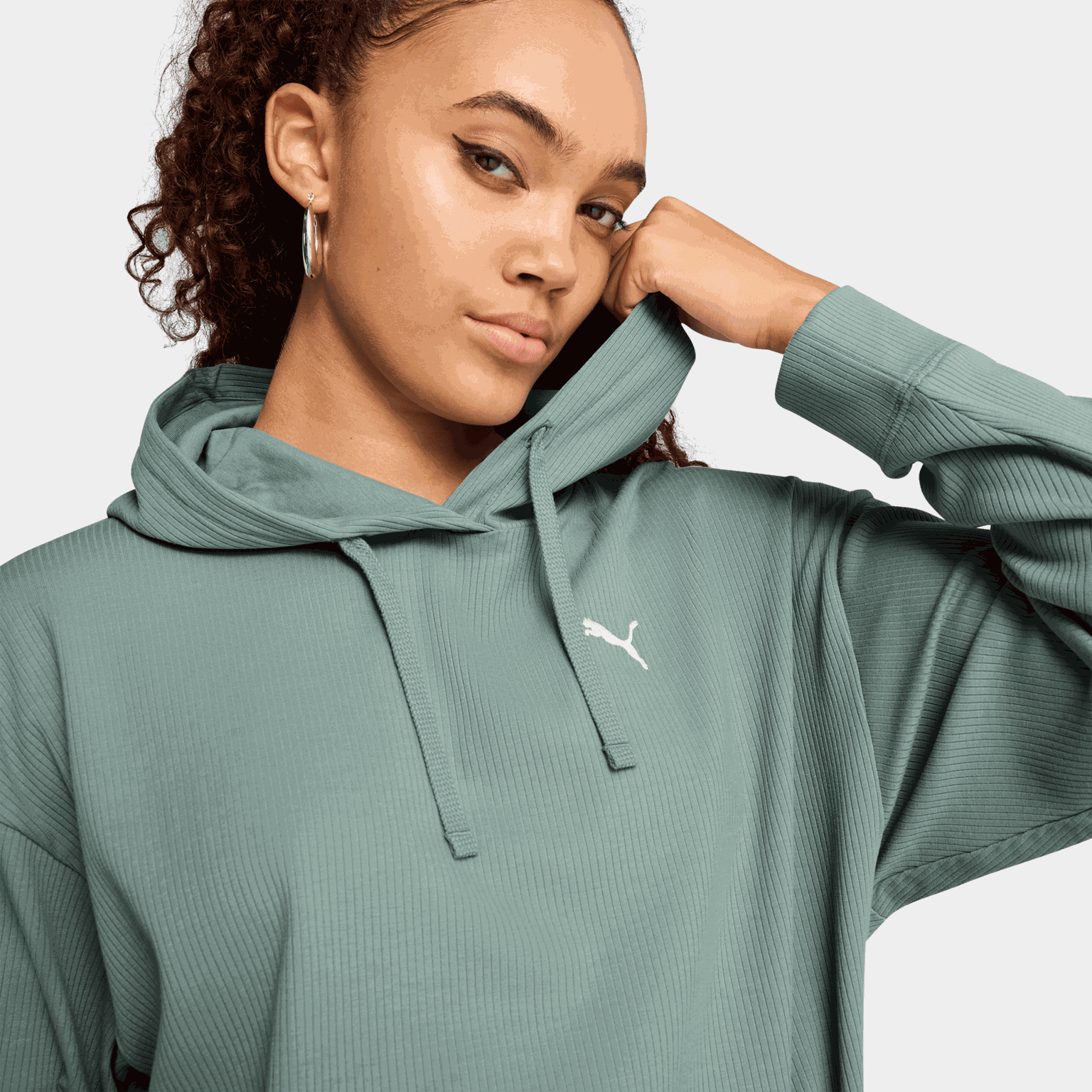ESS Elevated Comfort Rib Hoodie, huvtröja, dam - full image 3