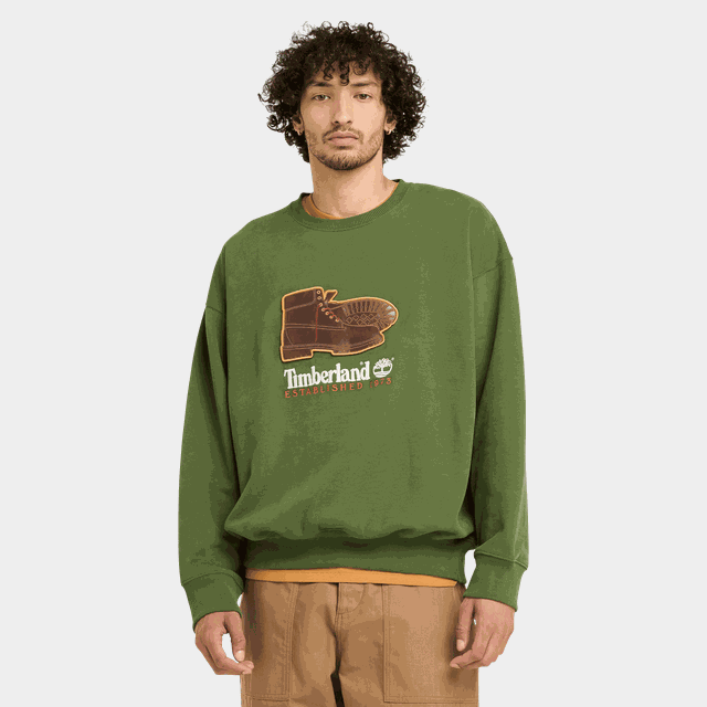 New Box Fit Badge Crew, tröja, unisex - Hoodtröjor
