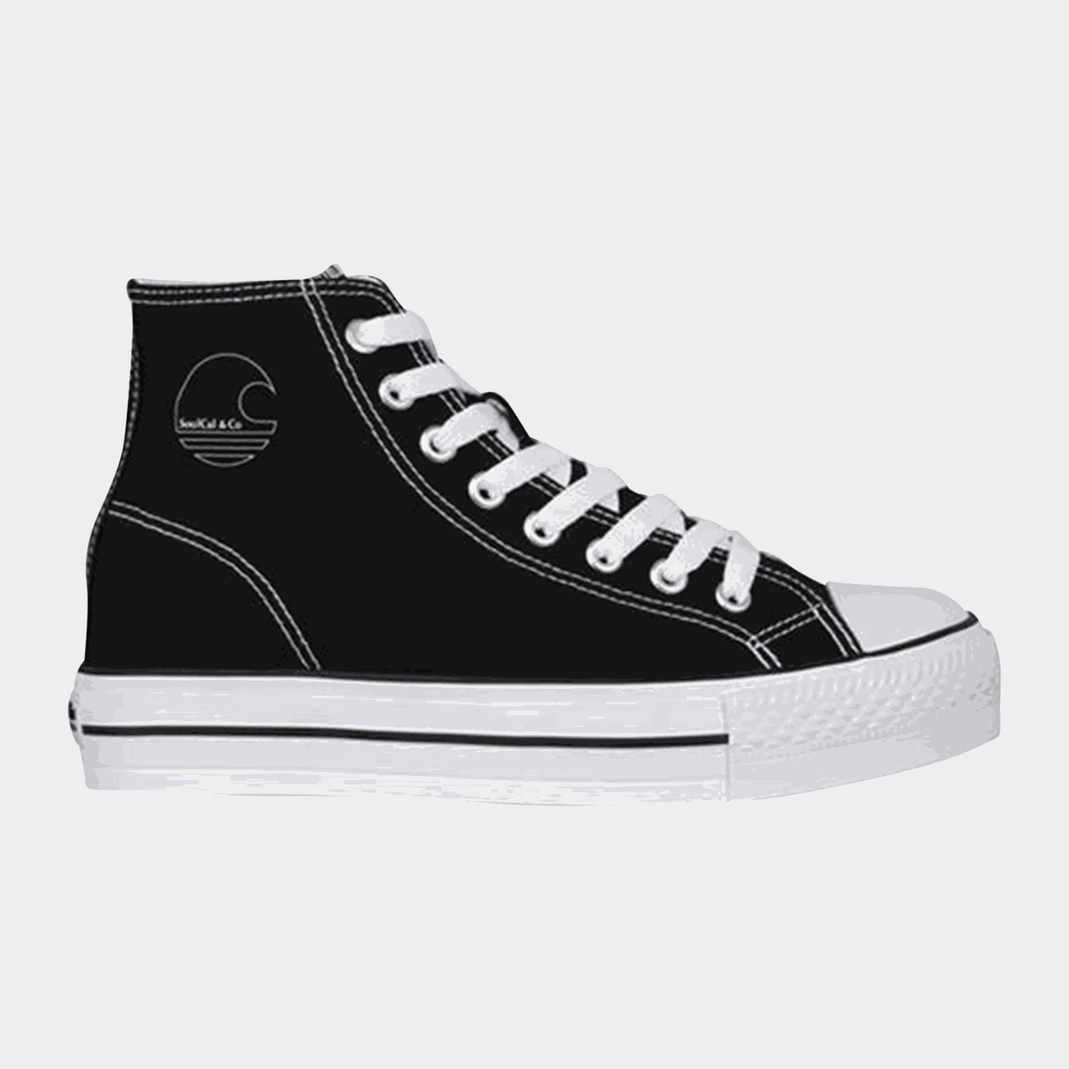 Canvas Platform Hi Top sneaker, dam - Fritidsskor & Sneakers