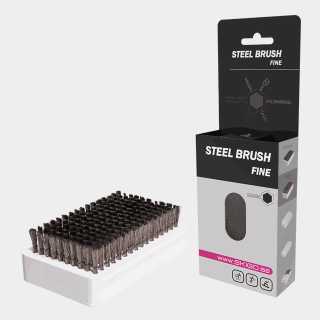 Ski Go Wax Brush Steel Rectangular 25/26, vallningsborste - Borste, Sickel, Kork, Struktur & Slip