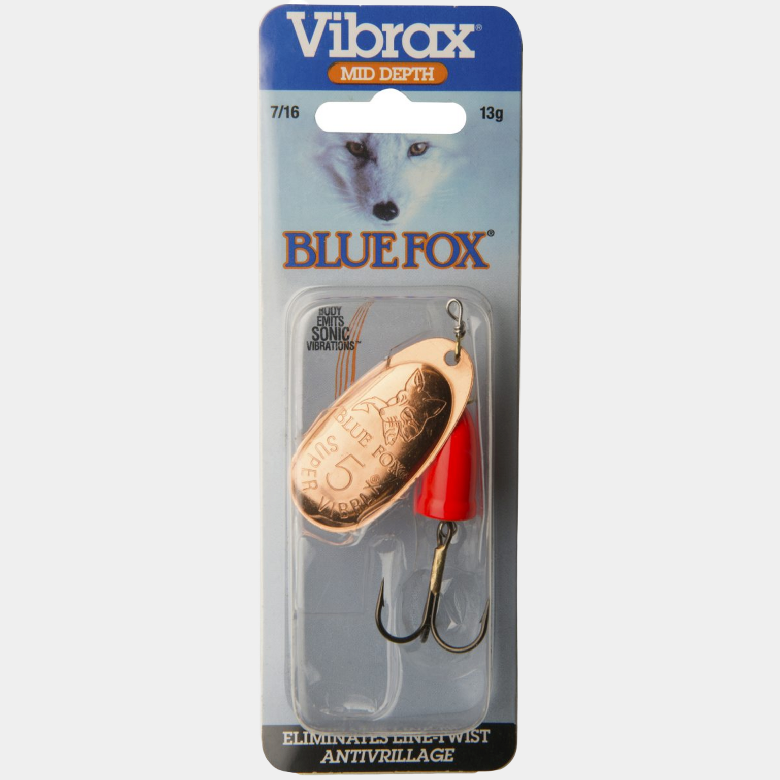 Vibrax röd nr 5, spinnare - full image 1