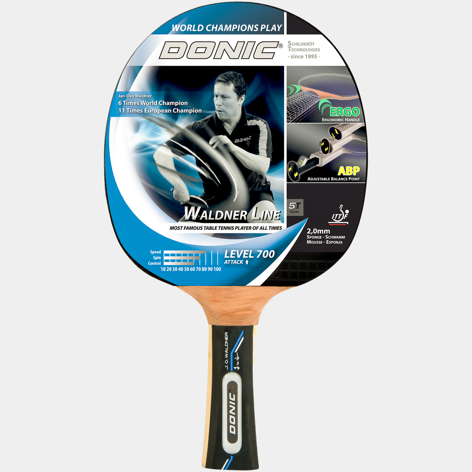Waldner 700 4-Star, bordtennisracket - full image 2