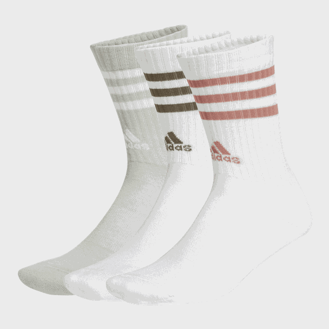 3-Stripes Cushioned Crew Socks 3 Pairs, strumpor - Bomullsstrumpor