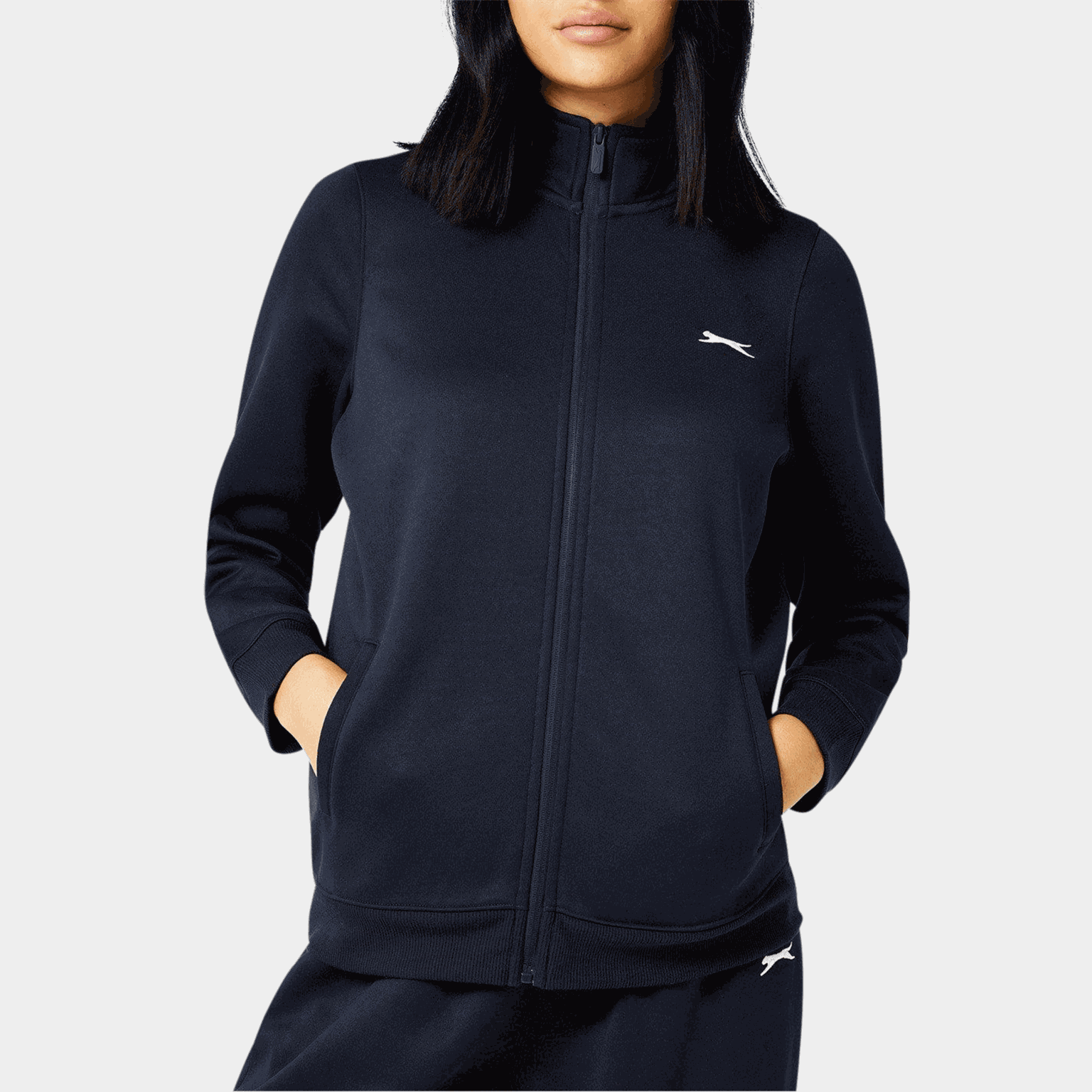 Fitted Zip Through Jacket, tröja, dam - full image 1