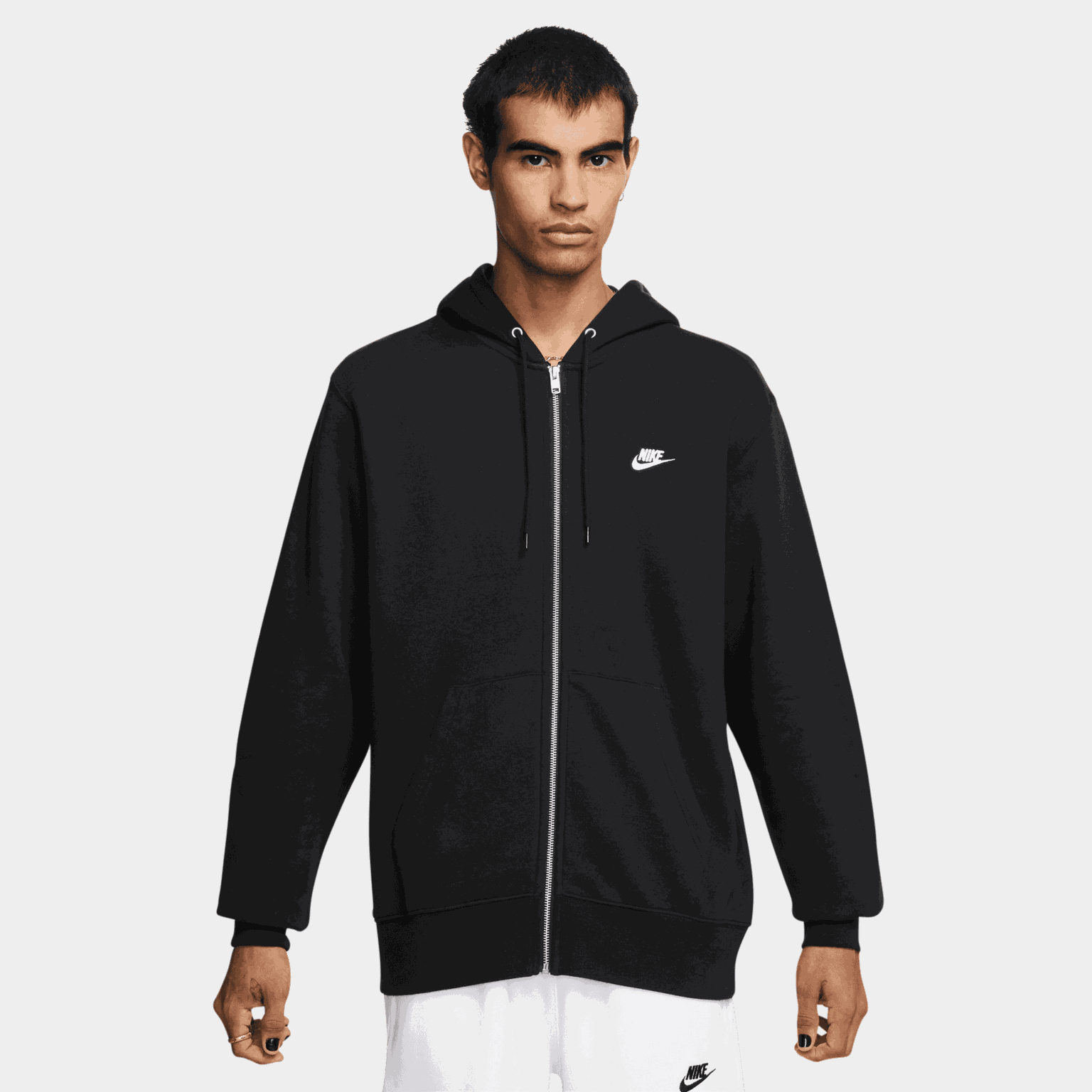 Club Full-Zip Fleece Hood, huvjacka, herr - full image 2