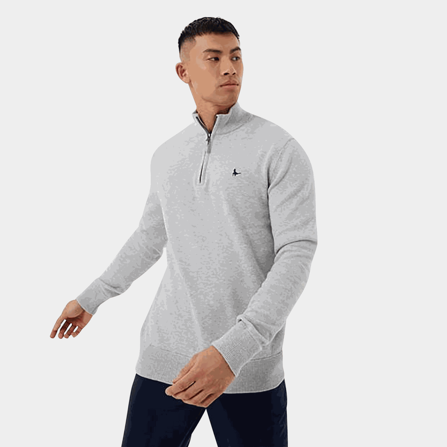 Funnel Neck Half Zip Jumper, tröja, herr - full image 1