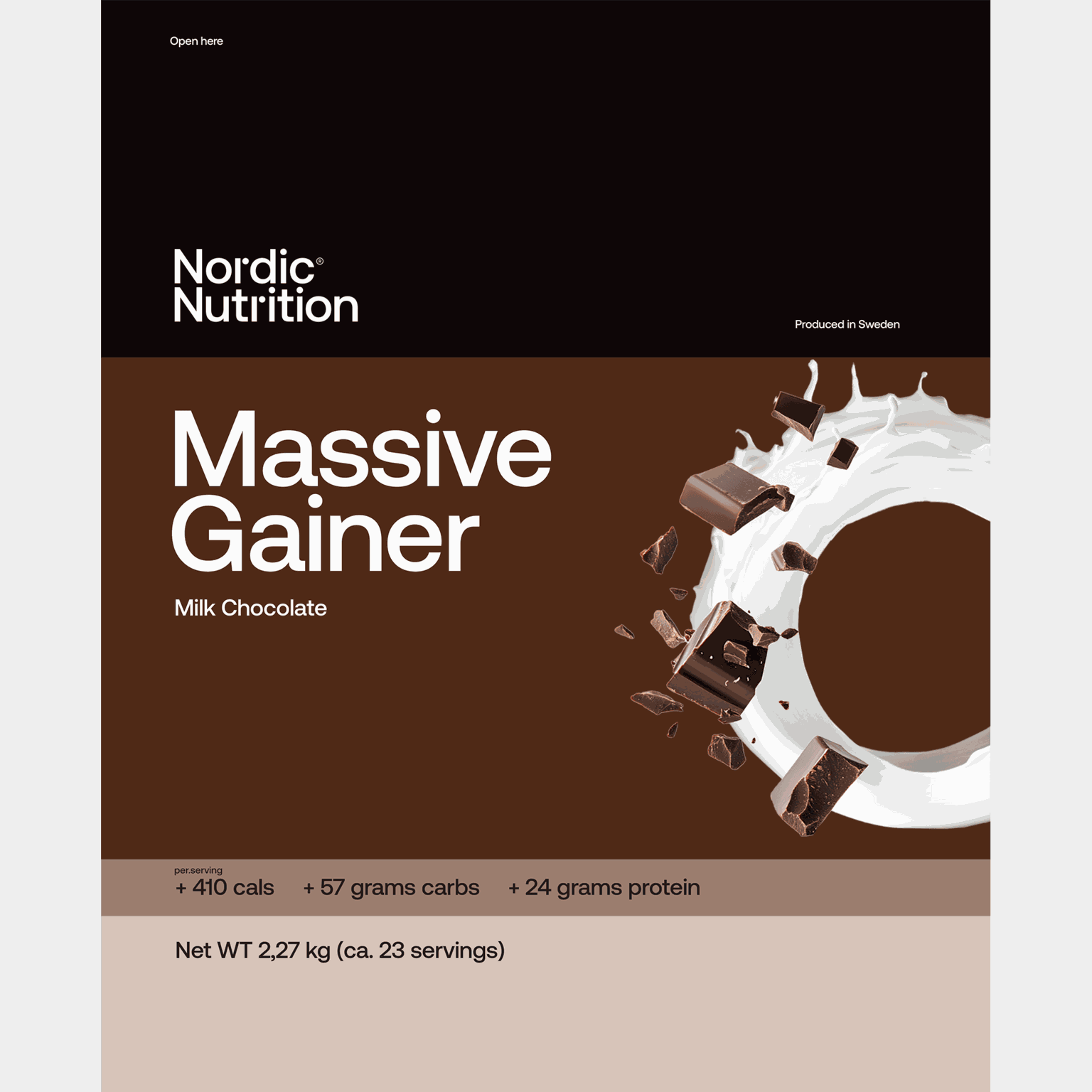 Massive Gainer - Chocolate 2270 g, proteinpulver - full image 1