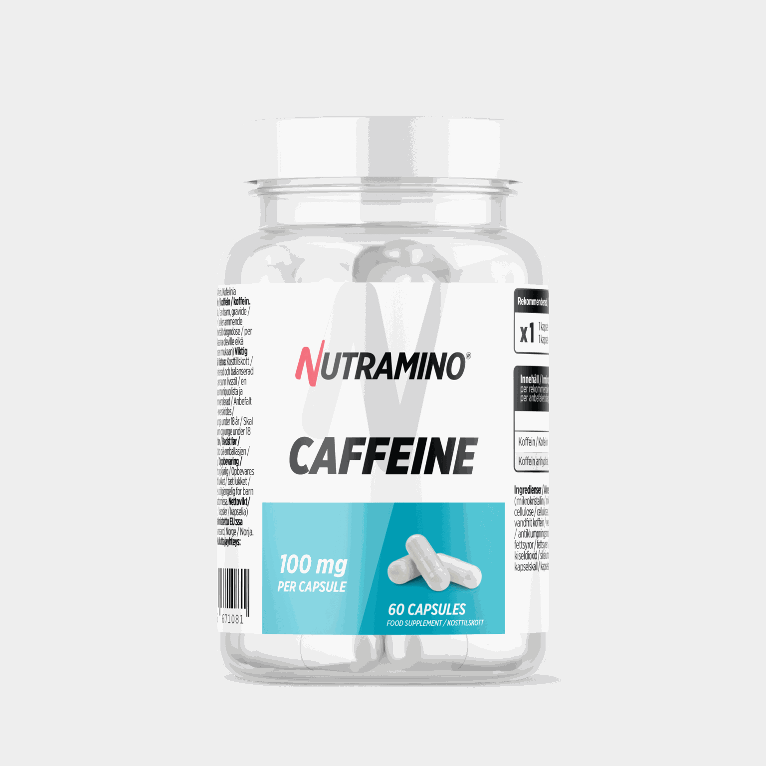 Nutrami Caffeine 60stk, Kosttillskott - Hälsokost