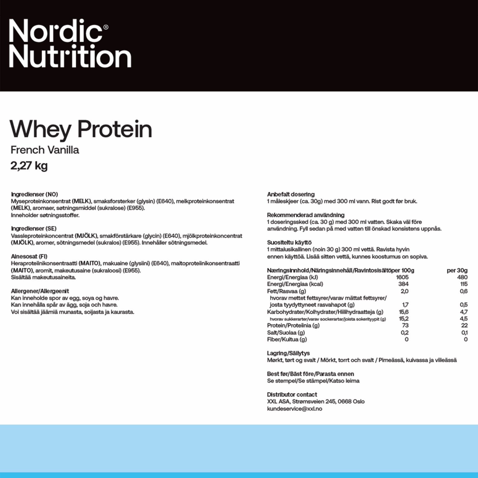 Whey Protein - Vanilla 2270 g, proteinpulver - full image 2