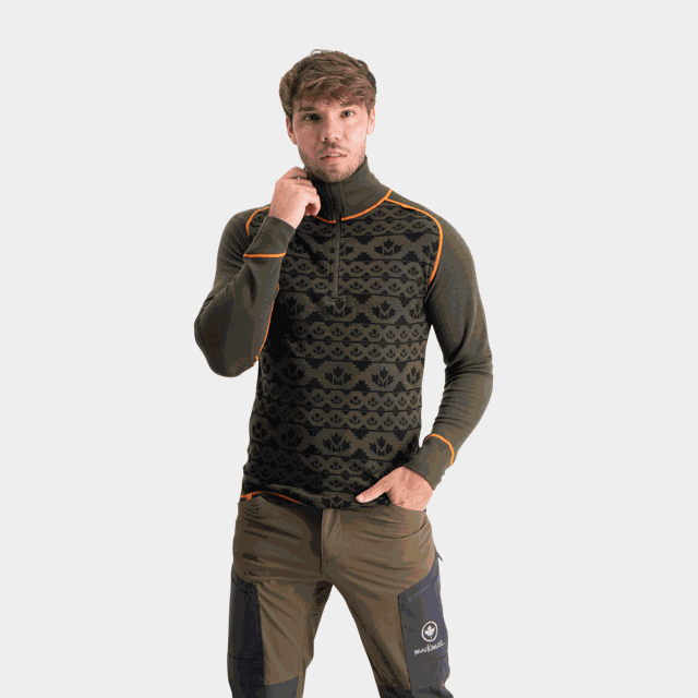Yukon 2-layer Woll Polo Zip, ullunderplagg, tröja - Jaktkläder