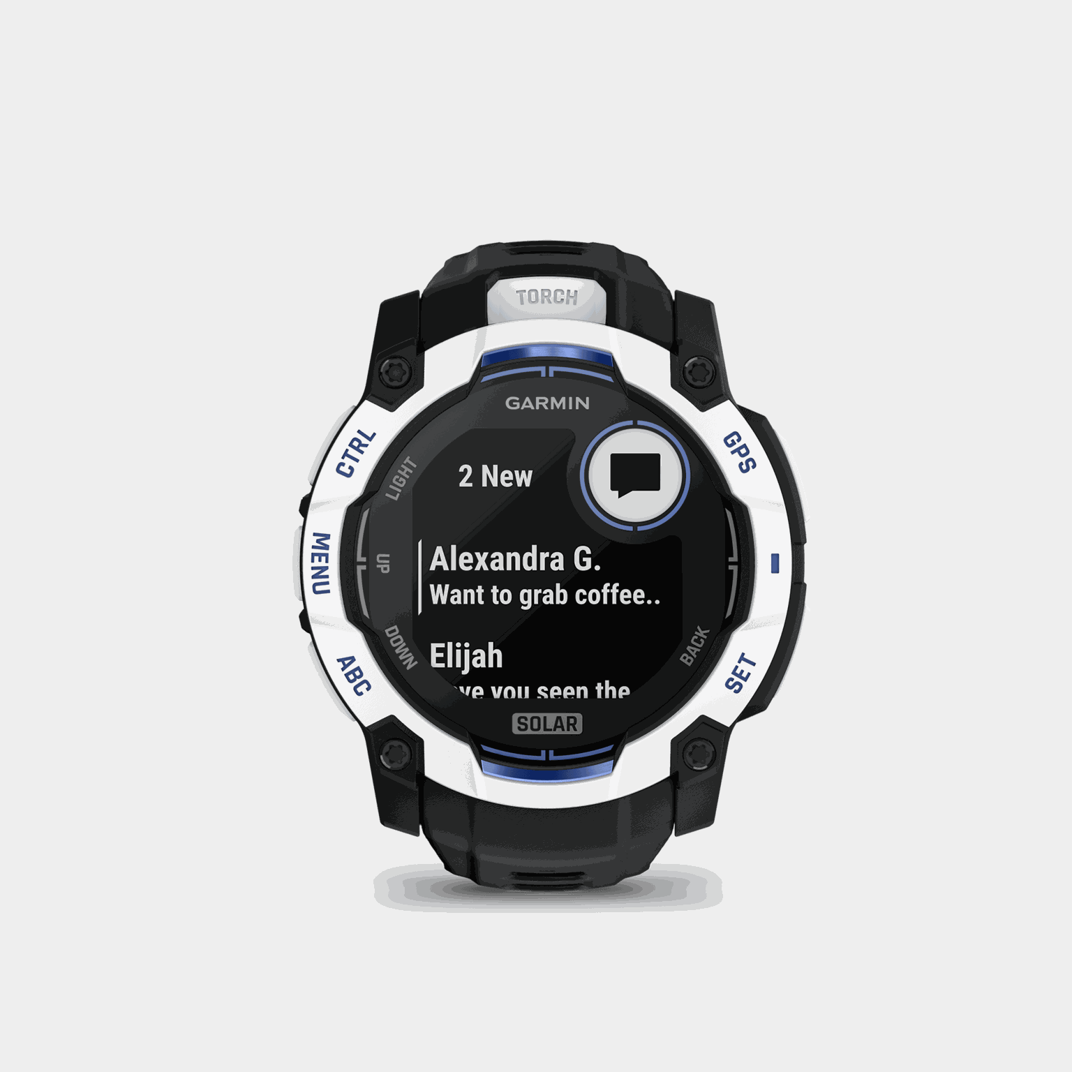 Instinct 3 LTD, 50mm, Solar, Whitestone w/ Black Strap, multisportklocka, smartklocka - full image 1