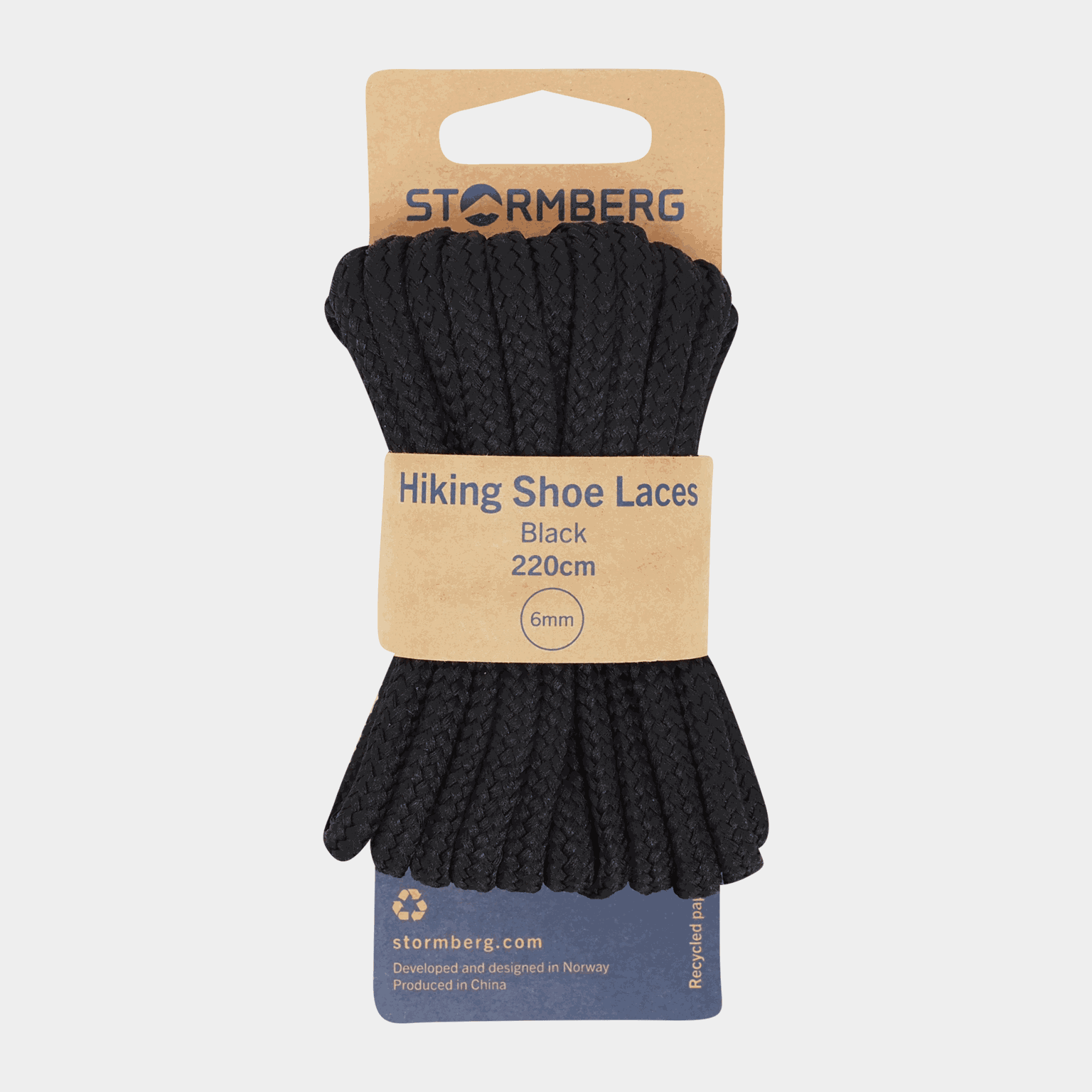 Hiking Shoe Laces Brown 220cm, skosnören - full image 1