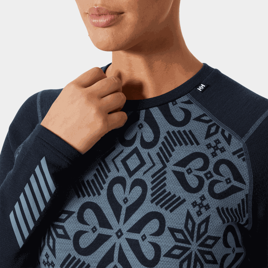 Lifa Merino Midweight Graphic Crew, ulltröja, dam - full image 3
