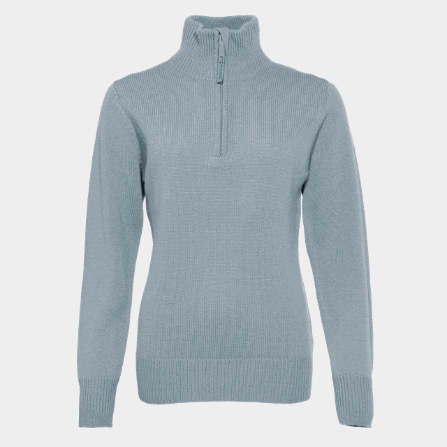 Nordfjord Half Zip Knitted Sweater ulltröja, dam - Ulltröjor