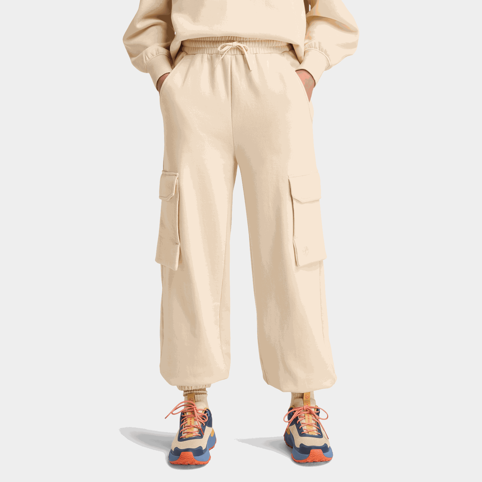 Brushed Back Cargo Jogg, byxor, dam - full image 1