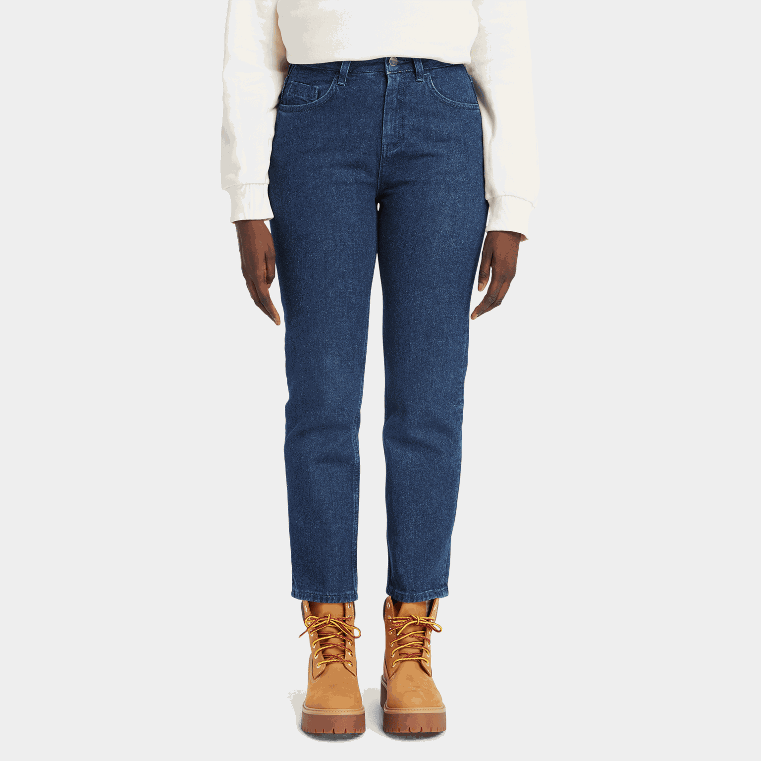 High Waist Denim, byxor, dam - full image 1